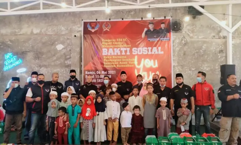 234 SC Regwil Cianjur Berikan Santunan untuk Anak Yatim dan Piatu