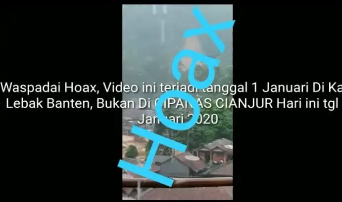 Awas Hoaks! Video Banjir Bandang Cipanas yang Viral Bukan di Cianjur