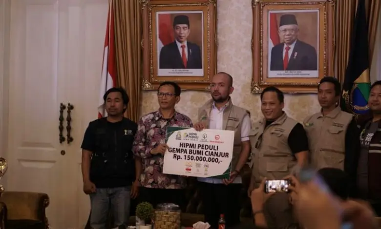 Bantu Korban Gempa Cianjur, HIPMI Salurkan Ratusan Juta dan Logistik