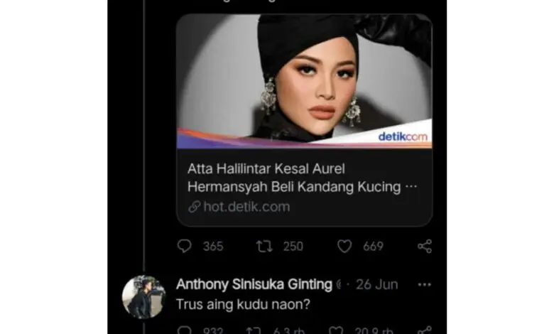 Berita Atta-Aurel Soal Kandang Kucing Kena Smash Anthony Ginting: Trus Aing Kudu Naon?