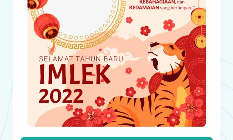 Kumpulan Desain Bingkai Foto Twibbon Imlek 2022 Keren