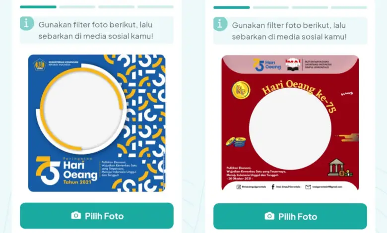 Bingkai Foto Twibbon Twibbonize Hari Oeang Republik Indonesia (HORI) ke 75