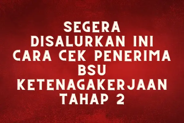 Cara Cek Penerima BSU Tahap 2 Via Website dan WhatsApp