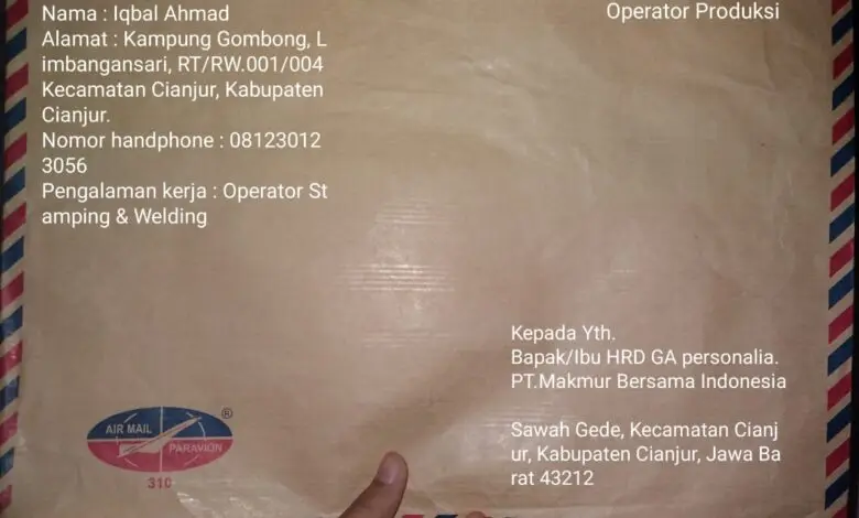 Cara Menulis Surat Lamaran Kerja, Lengkap Penulisan di Bagian Amplop yang Benar