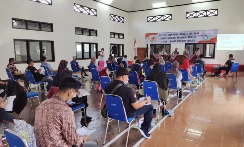 Dapat Bantuan Anggaran, Koni Cianjur Gelar Bimtek Bagi 42 Bendahara Cabor