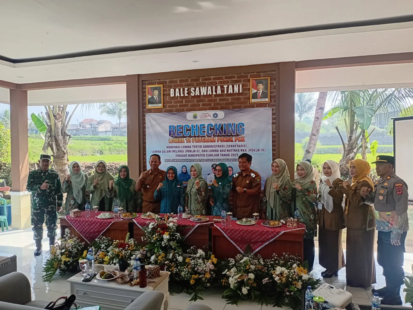Desa Sukamanah Wakili Kecamatan Cugenang Ikuti Rechecking Lomba Program Pokok PKK Kabupaten Cianjur