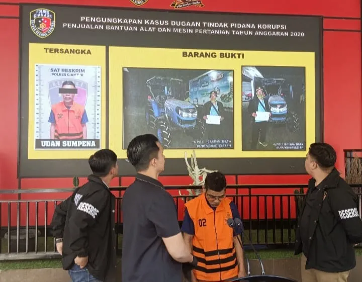 Diduga Jual Traktor Bantuan Kementan Ratusan Juta, Ketua Poktan Cidaun Jadi Tersangka, Terancam 4 Tahun Penjara