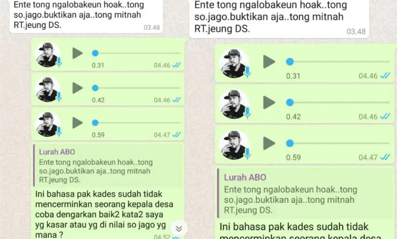 Diwhatsapp Warganya, Kades Sukaraharja Malah Marah-marah