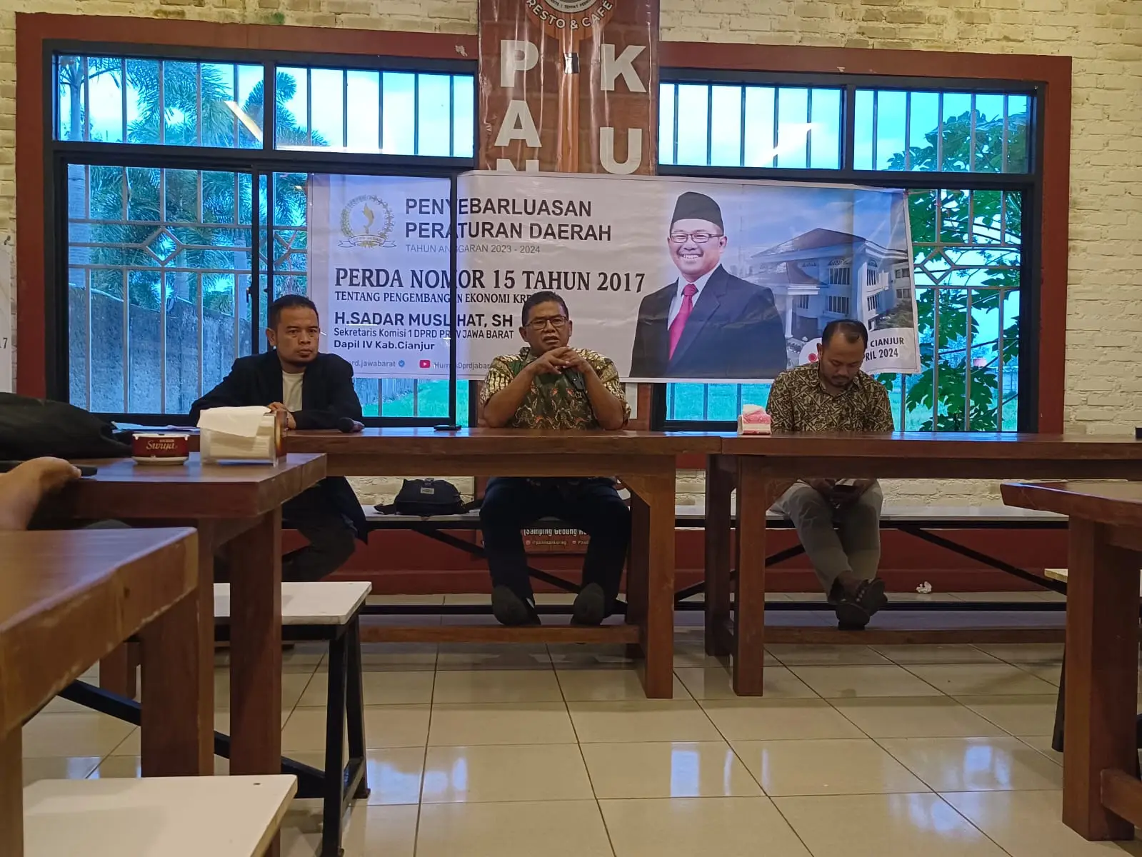 Dongkrak Ekonomi Kreatif di Cianjur, Sekretaris Komisi 1 DPRD Sadar Muslihat Sosialisasi Perda Nomor 15 Tahun 2017