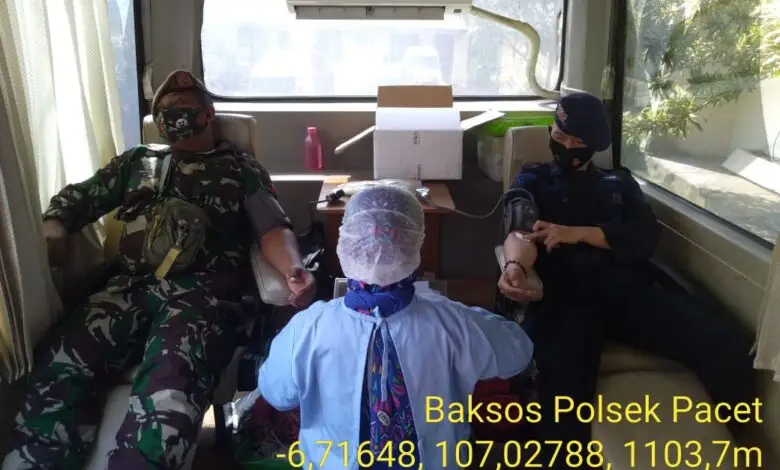 Donor Darah Polsek Pacet Diikuti Ratusan Peserta