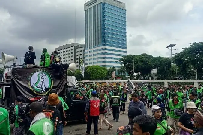 Driver Online Cianjur Hormati Aksi Demo Ojol di Jakarta