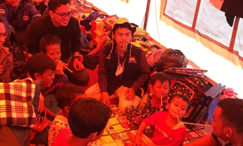 Duta Baca dan Sejumlah Komunitas Beri Keceriaan Anak-Anak Pengungsi Gempa Cianjur
