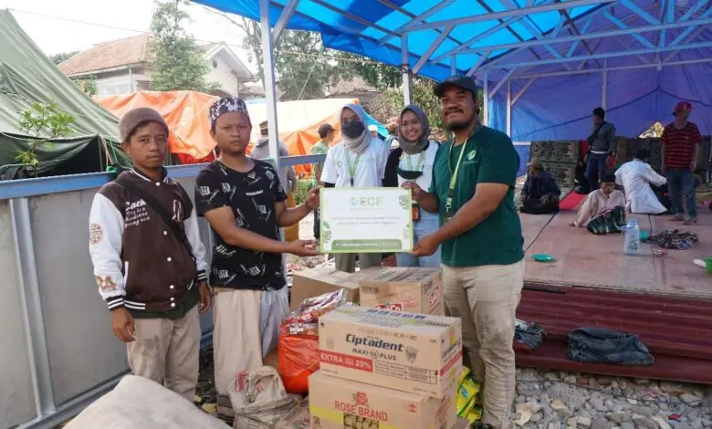 EdenFarm Salurkan Donasi Pascagempa bagi Mitra Petani Terdampak di Sekitar ECF Cipanas