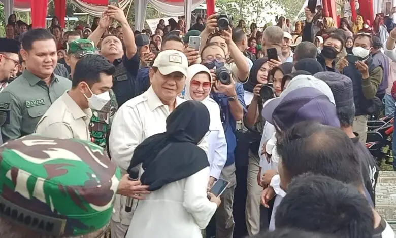 Endang S Thohari Dampingi Prabowo Tinjau Ketahanan Pangan di Cianjur
