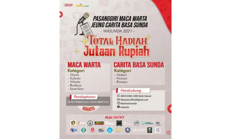 Gelar Pasanggiri Berbahasa Sunda, Wasunda Siapkan Hadiah hingga Jutaan Rupiah!