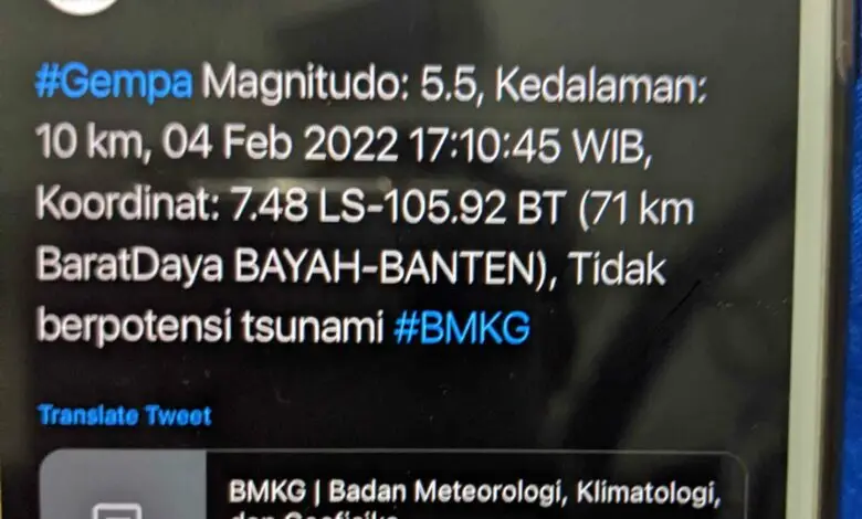 Gempa BAYAH-BANTEN Terasa Sampai Cianjur? Tidak Berpotensi Tsunami