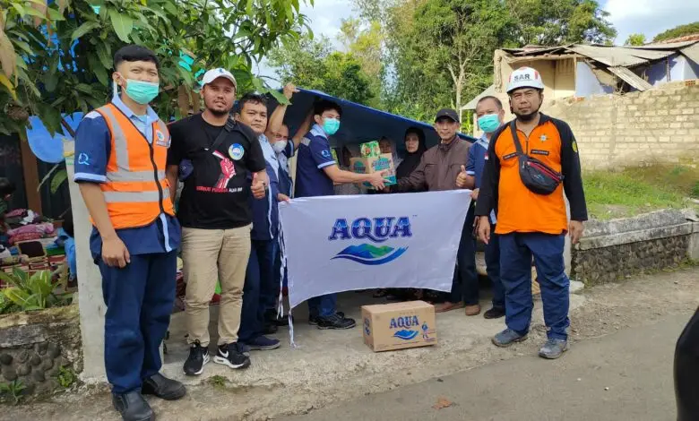 Gerak Cepat, Tim Pabrik Aqua Bantu Korban Gempa Cianjur
