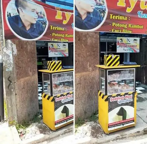 Gerobak Sedekah Ada di Cianjur, Sediakan Nasi Gratis Setiap Hari