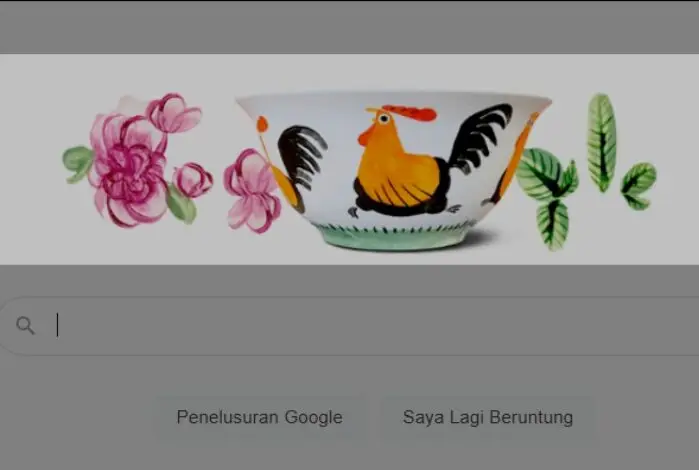 Google Doodle Hari Ini Bergambar Mangkok Ayam Jago Merah, Begini Sejarahnya...