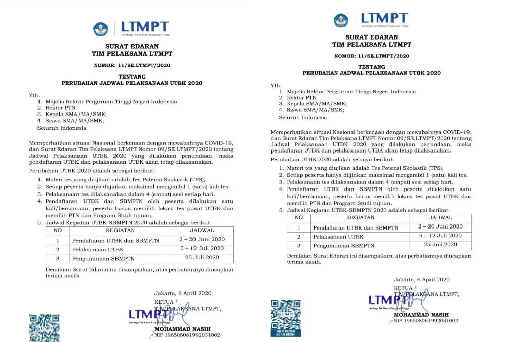 Hanya Bisa Lakukan Satu Kali, Ini Jadwal Terbaru UTBK SBMPTN