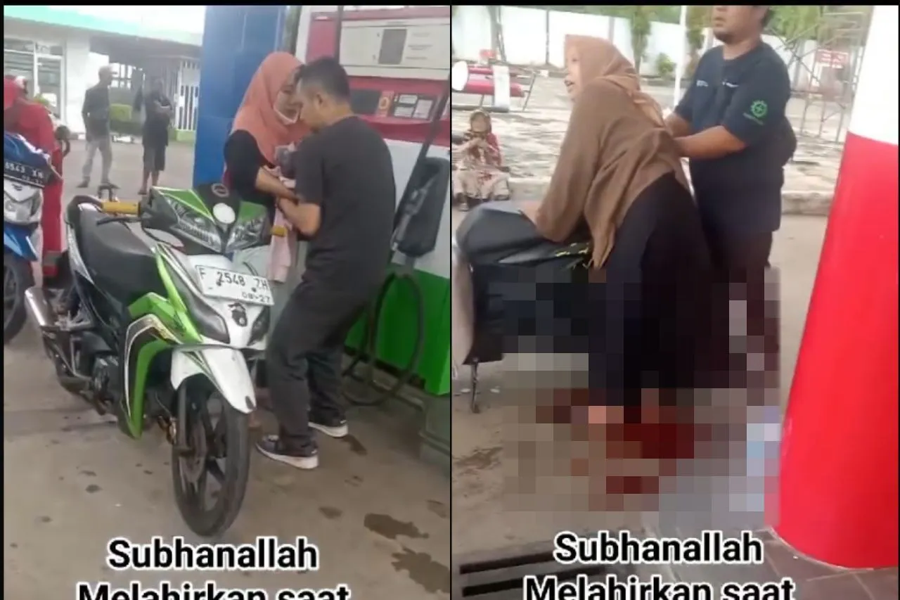 Ibu Melahirkan di Pom Bensin Sindangbarang, Warga Panik dan Bayi Harus Dirawat