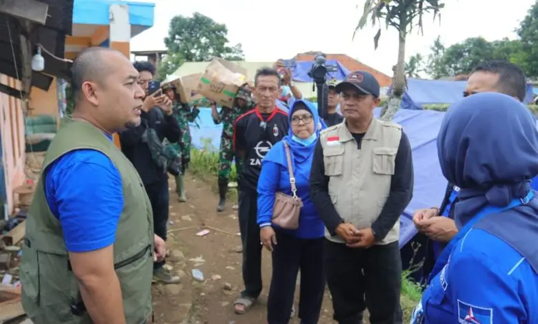 Jalankan Arahan AHY, Wakil Sekjend DPP Jovan Salurkan Bantuan Ke Korban Gempa Cianjur
