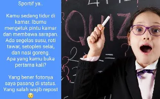 Jawaban Teka-teki 'Ibu Bawa Sarapan' yang Lagi Viral di WhatsApp