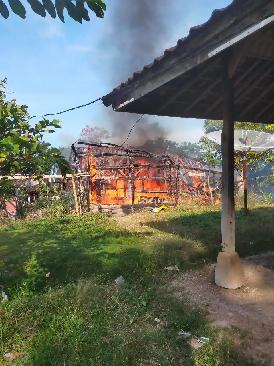 Kebakaran di Hari Raya, Dua Rumah di Naringgul dan Cibeber Rata dengan Tanah