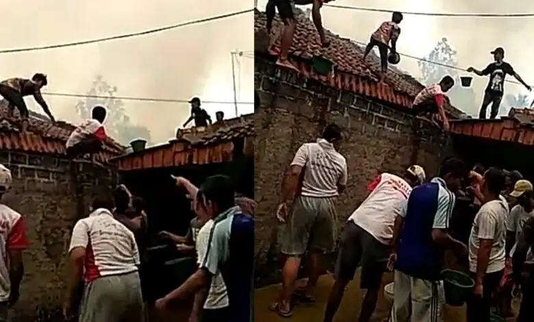Kebakaran Hanguskan Rumah di Haurwangi