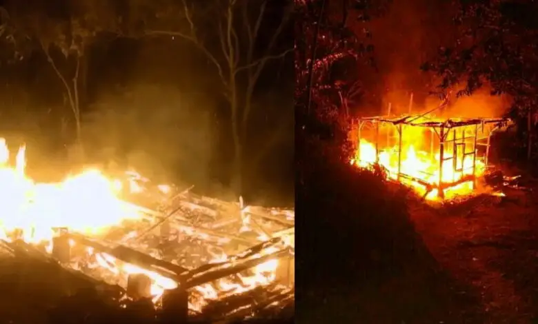 Kebakaran Hanguskan Rumah Panggung di Girimulya Cibeber