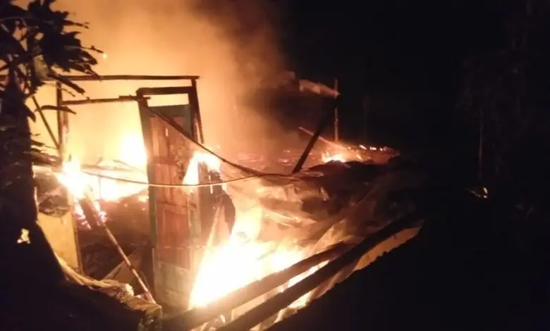 Kebakaran Lalap Enam Rumah dan Dua Motor di Nyalindung Cianjur