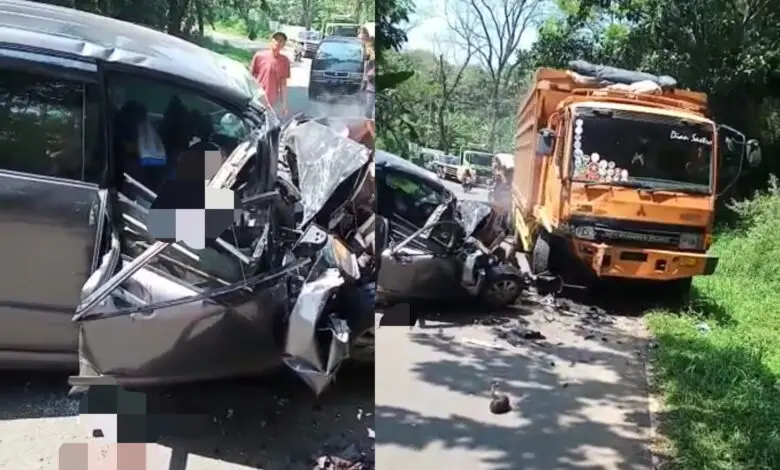 Kecelakaan Hari Ini, Truk dan Avanza Tabrakan di Cikalong Cianjur