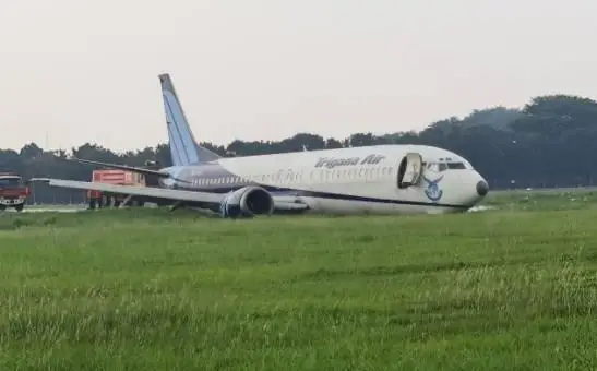Kendala Teknis, Trigana Air PSK YSF Tergelincir di Bandara Halim, Kemenhub: Tidak Ada Korban Jiwa