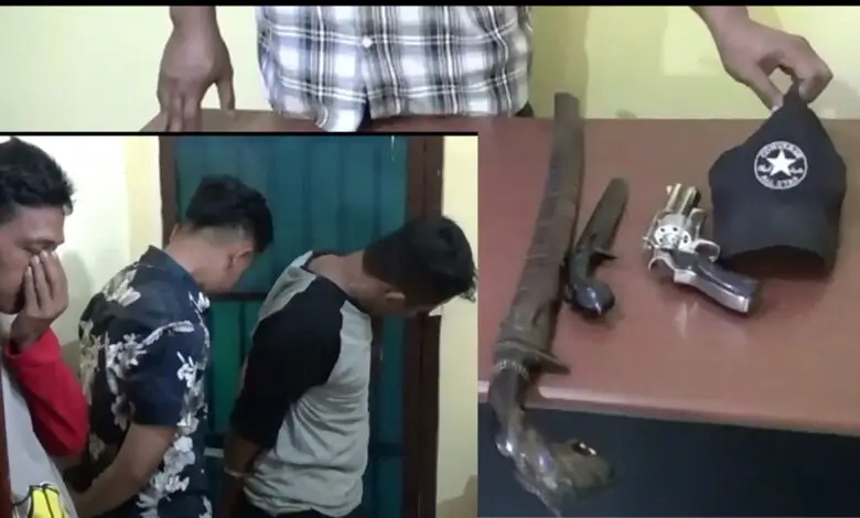 Komplotan Begal di Cianjur Ditangkap, Bawa Golok dan Pistol Mainan
