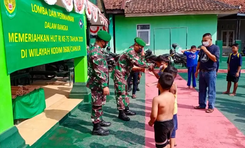 Koramil di Wilayah Kodim 0608/Cianjur Gelar Perlombaan HUT RI ke-75