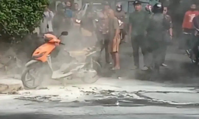 Lagi Isi Bensin, Motor di Cianjur Tiba-tiba Terbakar