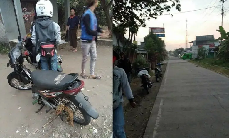 Ngeri! Kain Gendongan Terlilit Rantai Motor, Balita di Cianjur Terluka