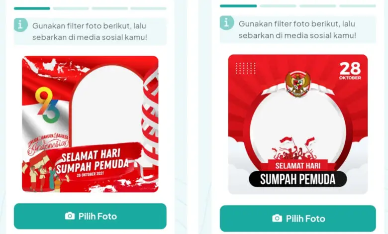 Paling Lengkap! Bingkai Foto Twibbon Hari Sumpah Pemuda ke-93