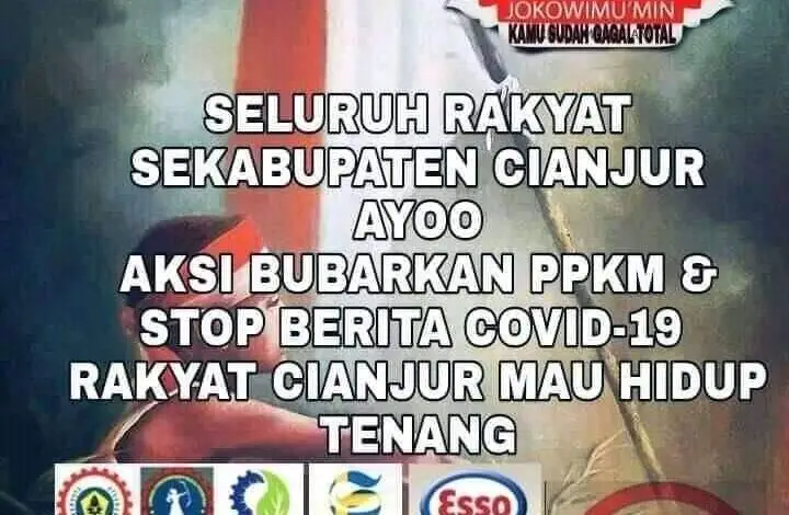 Pamflet Ajakan Tolak PPKM Darurat Tersebar di Medsos, Polres Cianjur Turun Tangan