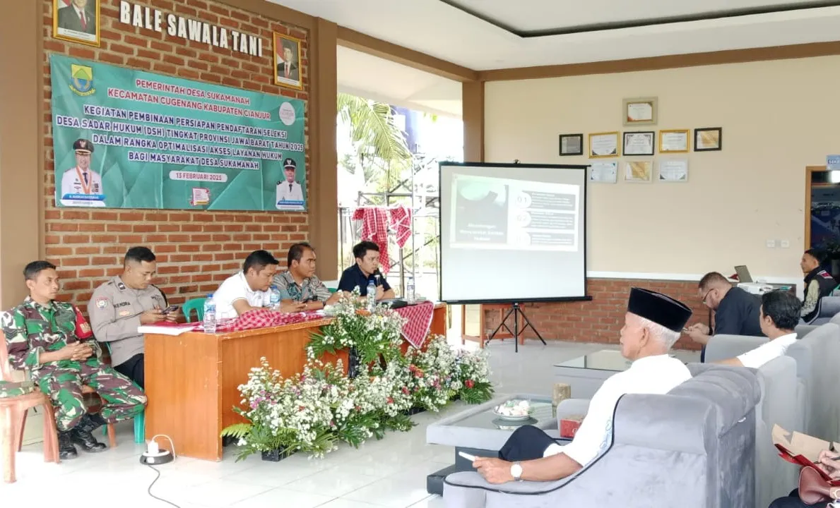 Pemdes Sukamanah Cugenang Tingkatkan Pelayanan Masyarakat, Ikuti Seleksi Desa Sadar Hukum Tingkat Provinsi Jabar