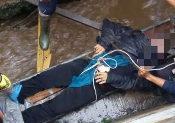 Pengendara Motor yang Hanyut Meninggal Dunia