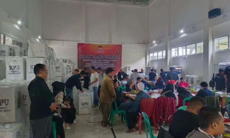 Penghitungan Suara Pemilu Tingkat Kecamatan Cugenang Dijadwalkan Esok Rampung