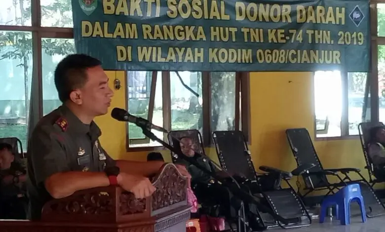 Peringati HUT TNI Ke 74, Kodim 0608 Gelar Donor Darah