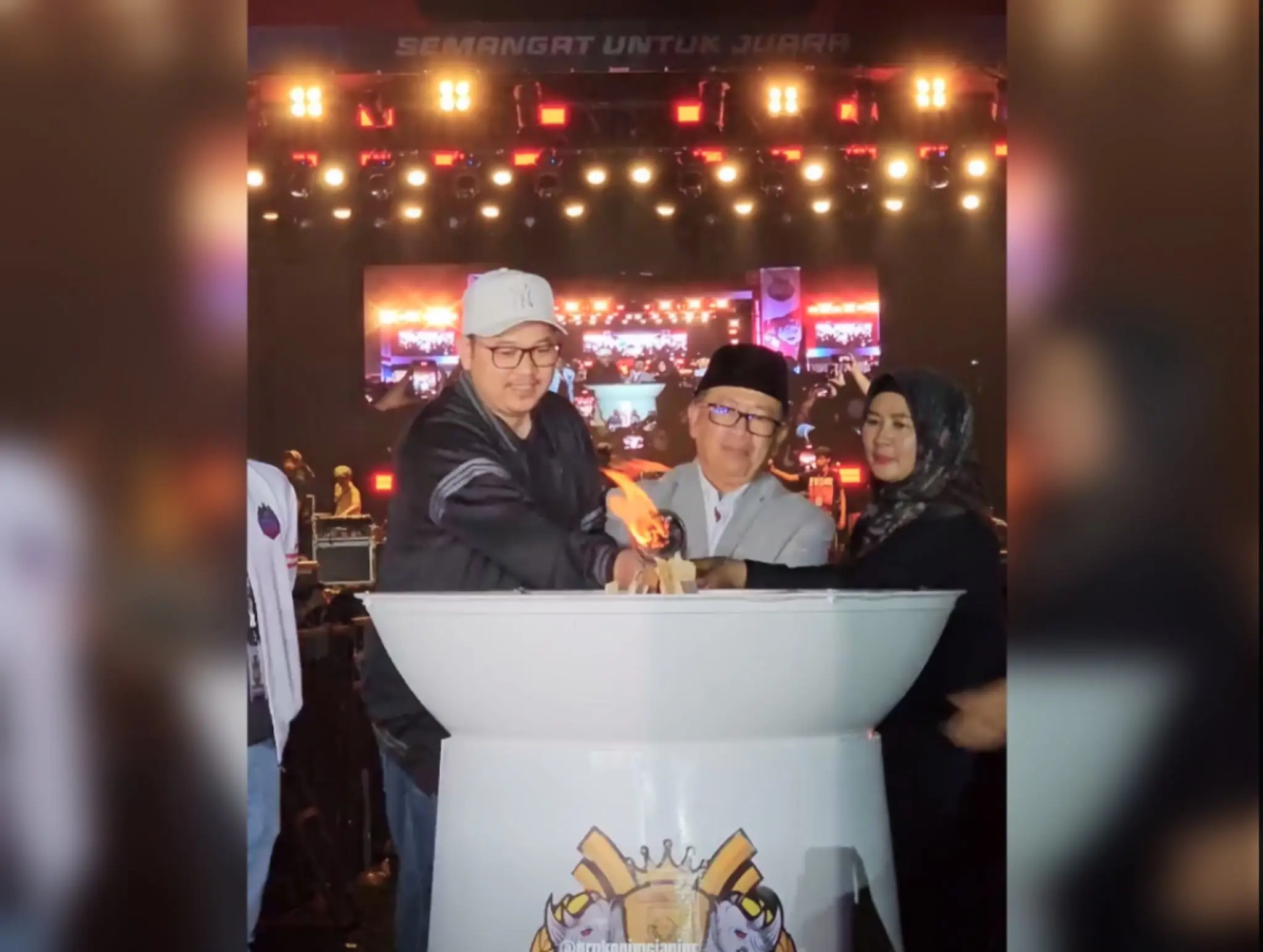 Pesta Olahraga Cianjur Resmi Dimulai, Api Unggun Porkab VII Berkobar di Lapangan Prawatasari