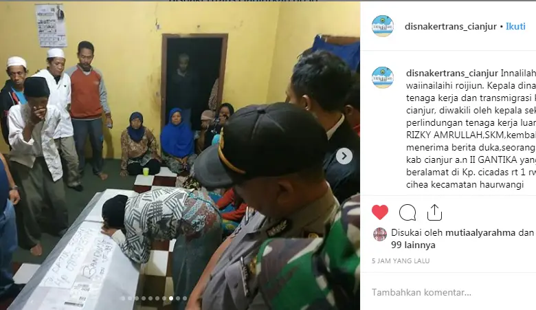 TKI Asal Cianjur Meninggal Dunia di Malaysia
