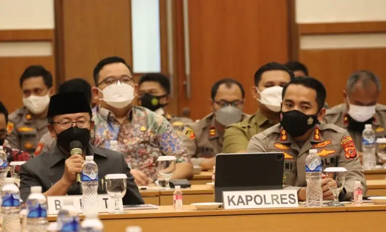 Polres Cianjur - Forkopimda Gelar Rakor Operasi Lilin Lodaya 2021