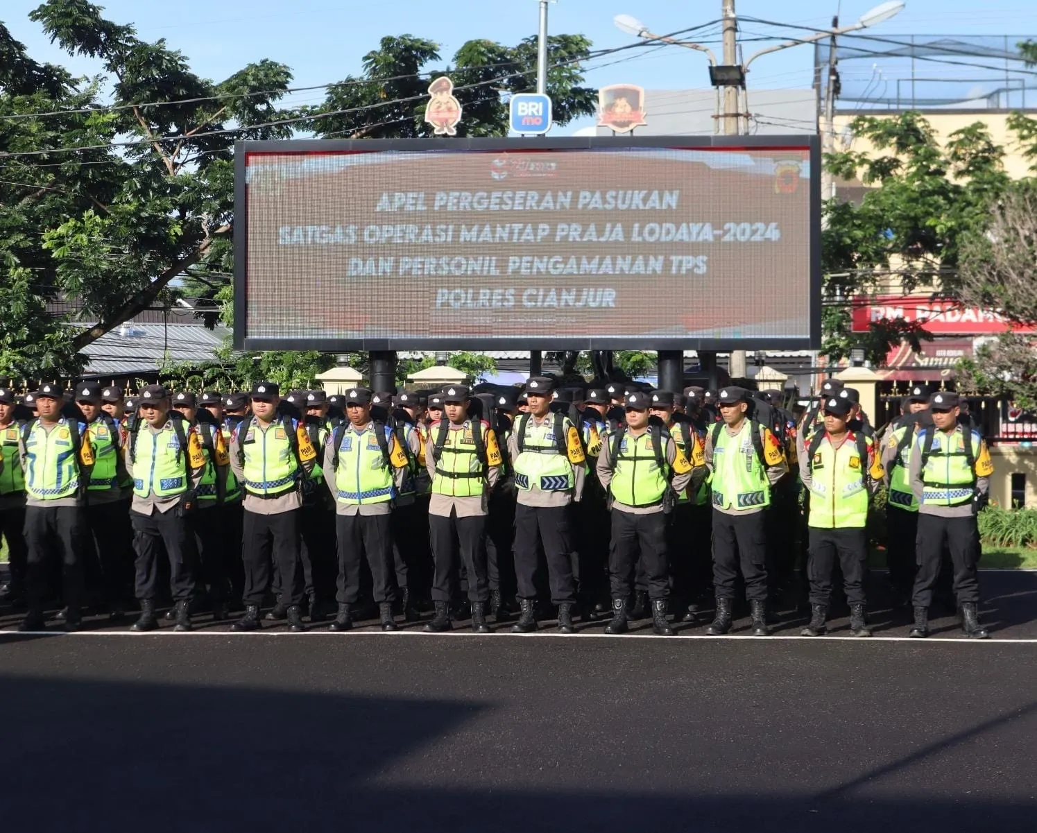 Polres Cianjur Kerahkan Tiga Peleton Petugas Amankan Pilkada 2024