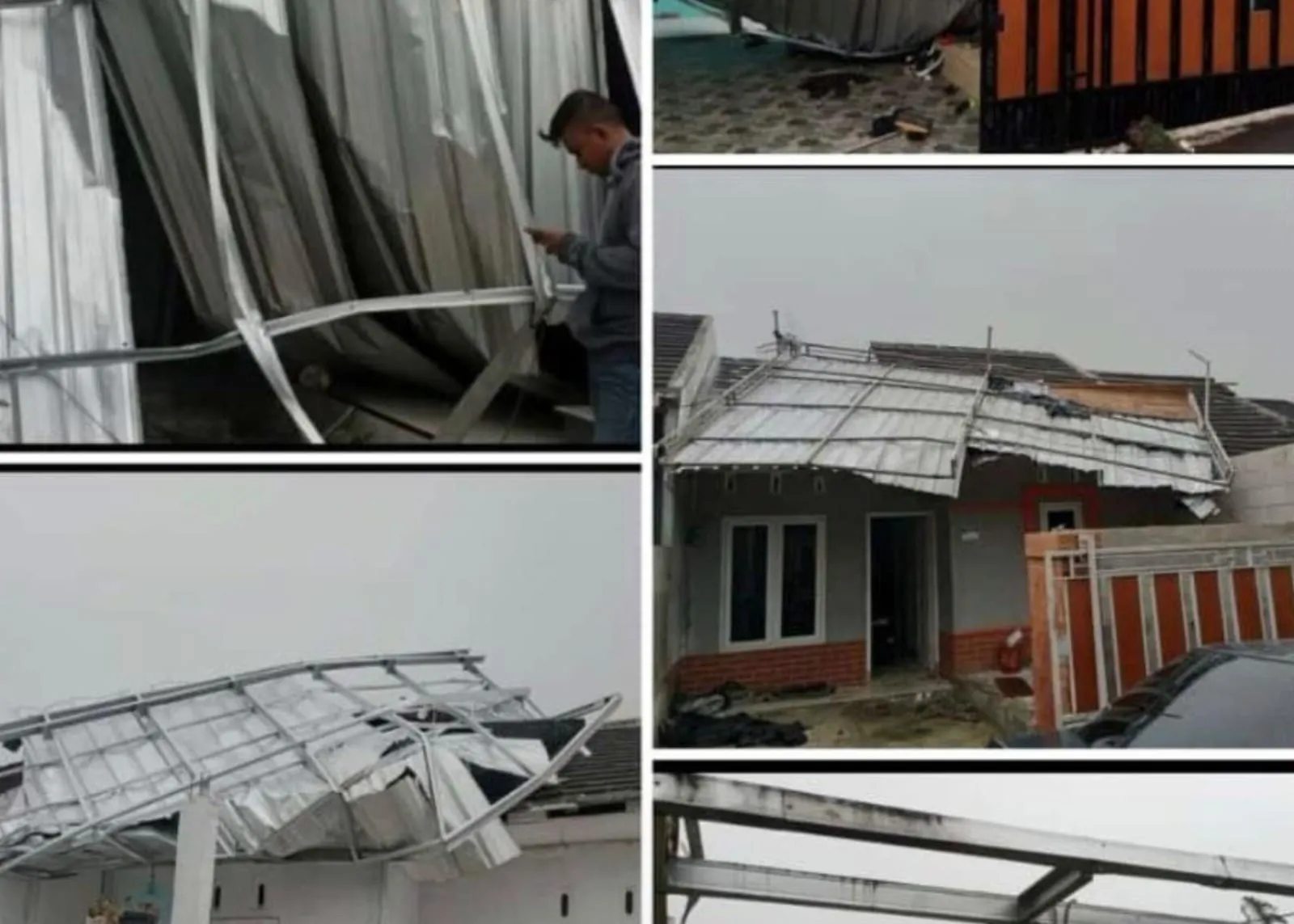 Puting Beliung Terjang Cianjur, Puluhan Rumah Rusak Atap Ambruk