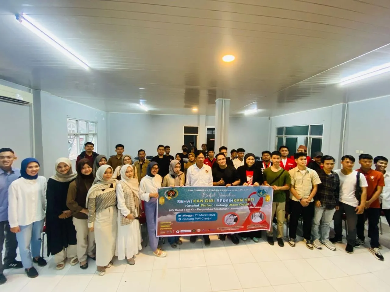PWI Cianjur & Yayasan Assuluk Perangi HIV, Gelar Tes dan Penyuluhan Kesehatan Demi Ramadhan Sehat