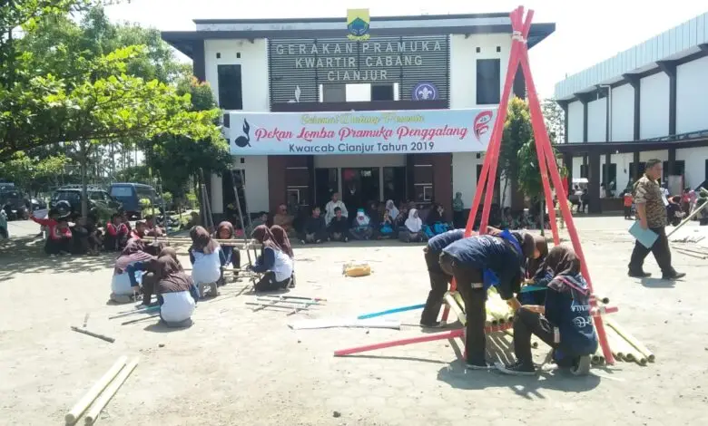 Ribuan Pramuka Penggalang Ikut Lomba di Kwarcab Cianjur